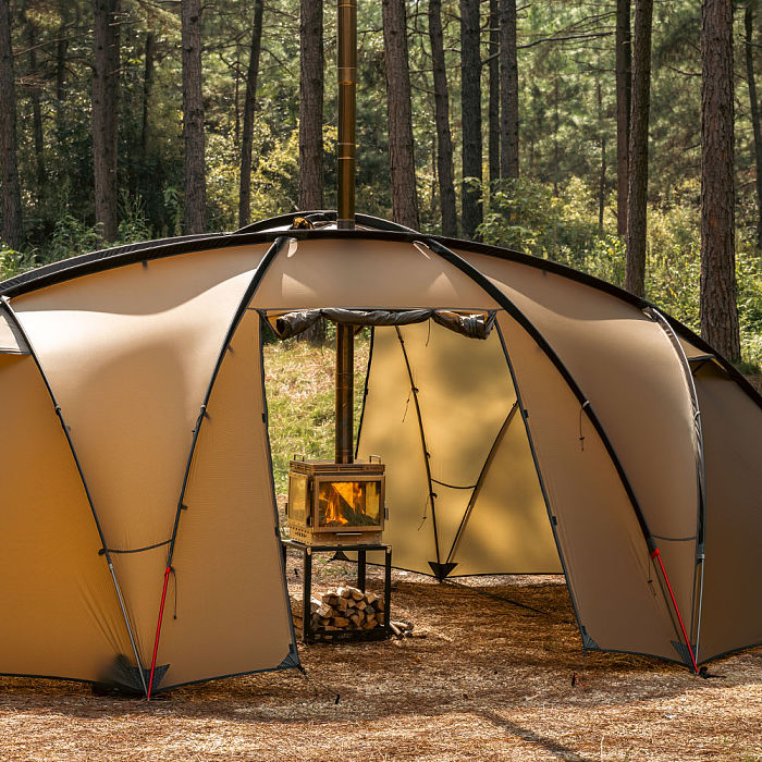 Cube 4 | Outdoor Wood Stove with Base | POMOLY New Arrival 2025