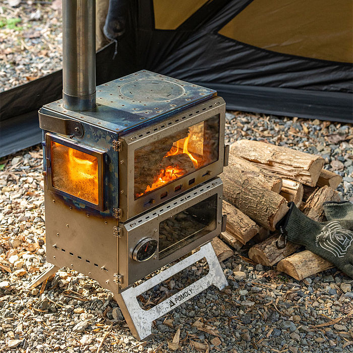 Baker Ti | POMOLY Wood Stove with Oven | Portable Oven Tent Wood Stove | POMOLY New Arrival 2025