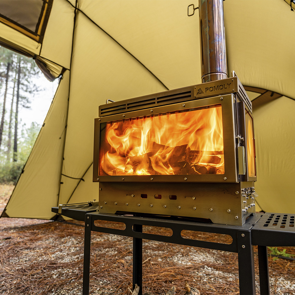 Stand Stove for Camping Dweller Ultra 4 Fireplace Wood Burning