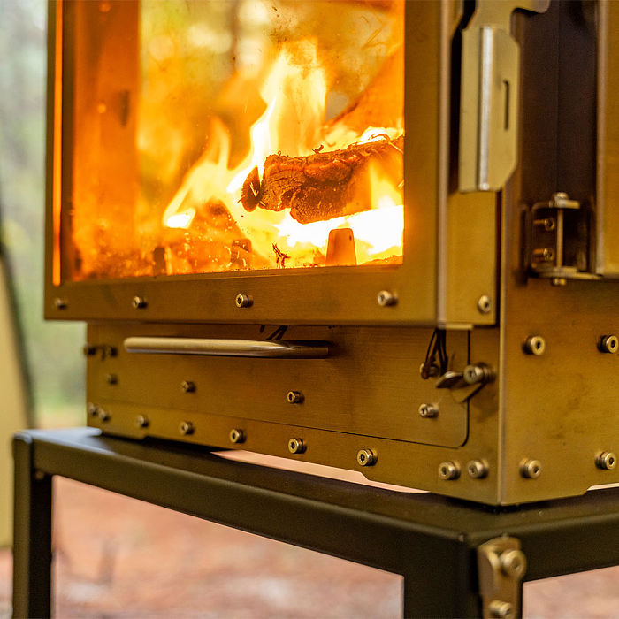 Cube 4 | Outdoor Wood Stove with Base | POMOLY New Arrival 2025