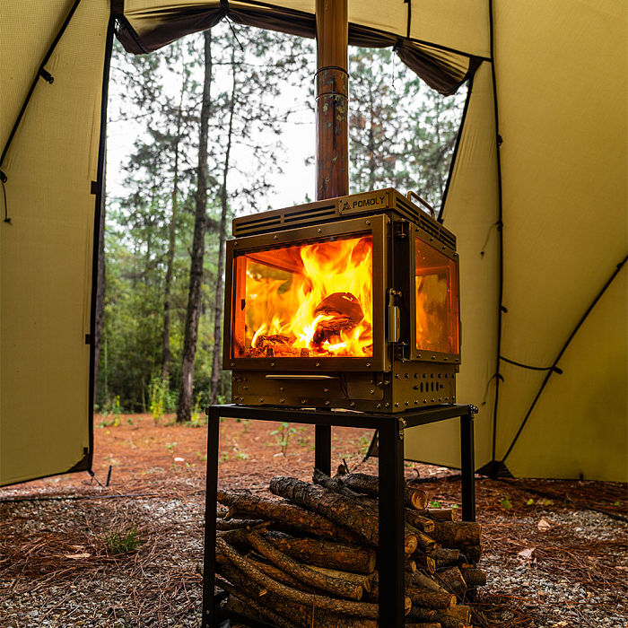 Cube 4 | Outdoor Wood Stove with Base | POMOLY New Arrival 2025
