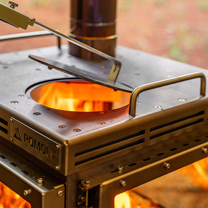 Cube 4 | Outdoor Wood Stove with Base | POMOLY New Arrival 2025