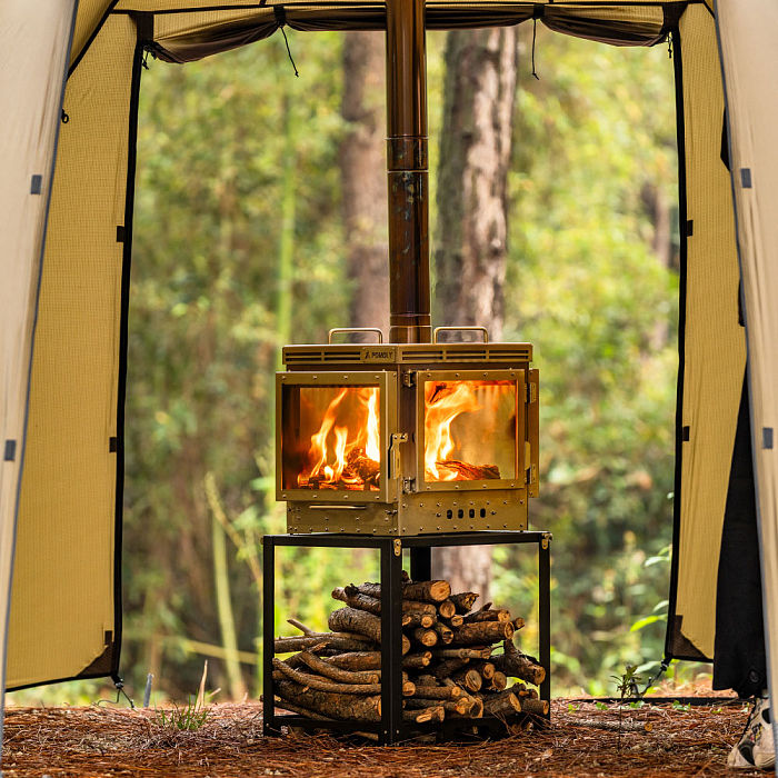 Cube 4 | Outdoor Wood Stove with Base | POMOLY New Arrival 2025