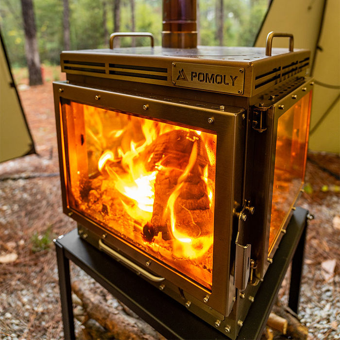 Cube 4 | Outdoor Wood Stove with Base | POMOLY New Arrival 2025