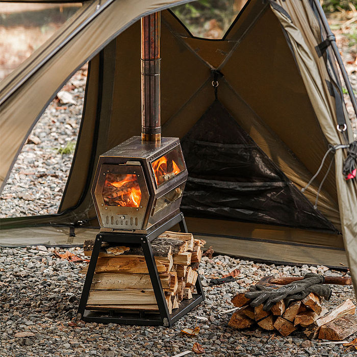 Hive Wood Stove | Hive Hexagon Tent Stove with Base | POMOLY New Arrival 2025