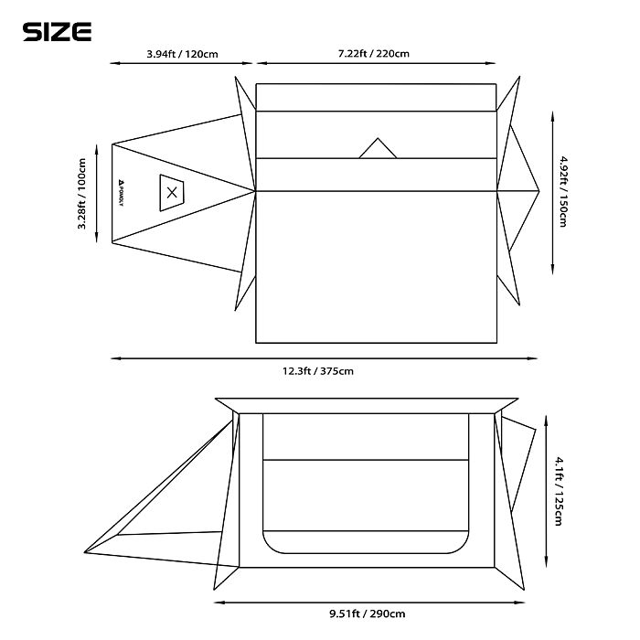 STOVEHUT 20 (Blue Grey)  Bushcraft Hot Tent with Stove | POMOLY New Arrival 2025