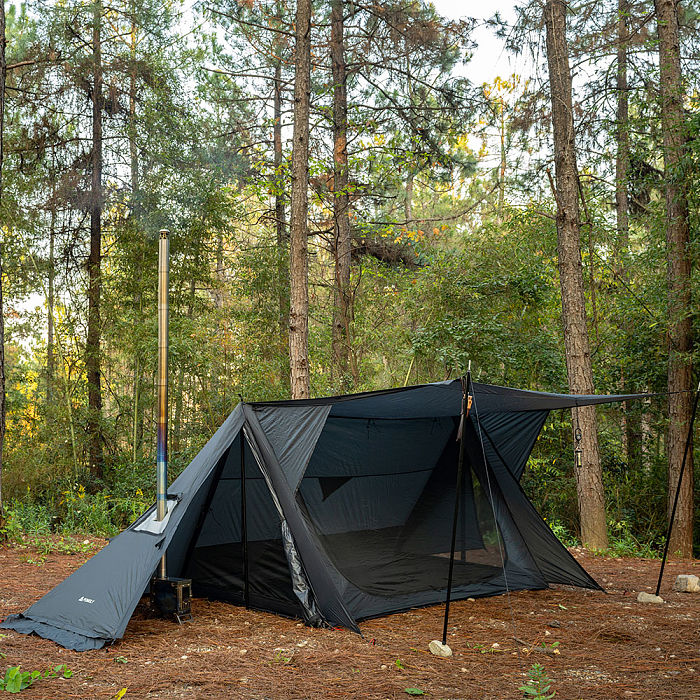 STOVEHUT 20 (Blue Grey)  Bushcraft Hot Tent with Stove | POMOLY New Arrival 2025