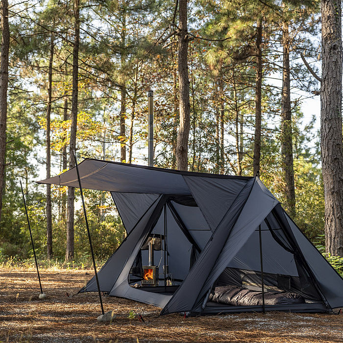 STOVEHUT 20 (Blue Grey)  Bushcraft Hot Tent with Stove | POMOLY New Arrival 2025