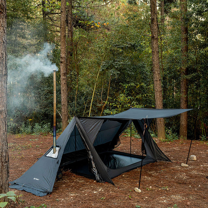 STOVEHUT 20 (Blue Grey)  Bushcraft Hot Tent with Stove | POMOLY New Arrival 2025