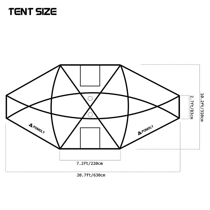 Barracuda 4 | Family Hot Tent 4P | Freestanding Dome Tent | POMOLY New Arrival 2025