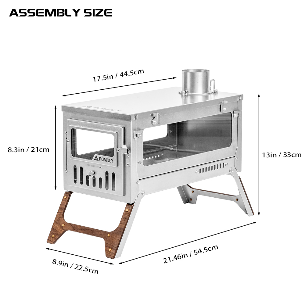 T1 Ultra 3 3.0 Version Portable Titanium Tent Stove | Camping Wood