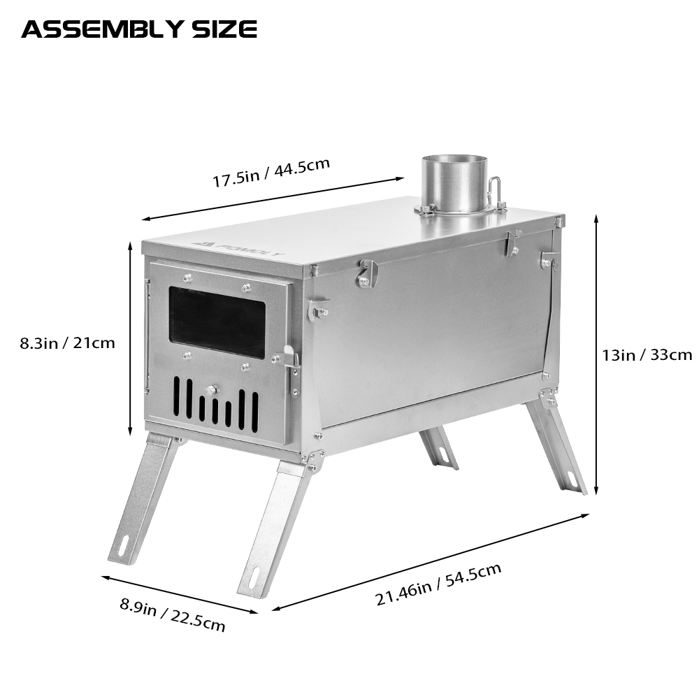 GT Ultra Portable Titanium Tent Stove for 3-6 Person | Ultralight