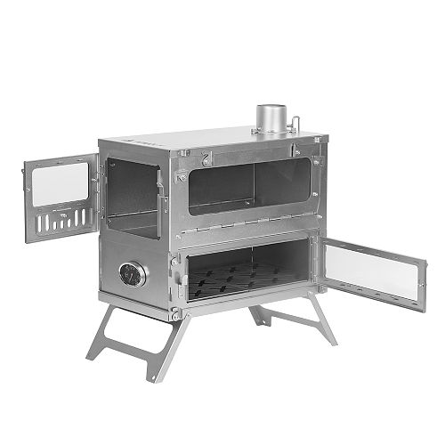 【Winter Challenge Support】T1 Taisoca Oven Stove | Portable Titanium Tent Wood Stove with Oven Part |  New Arrival