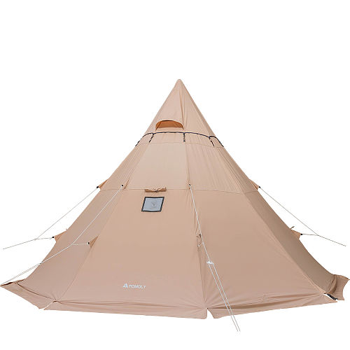 【Winter Deals】YARN Octa Canvas Hot Tent | 3-5 Person Tipi Tent with Wood Stove Jack for All Season Camping | POMOLY New Arrival