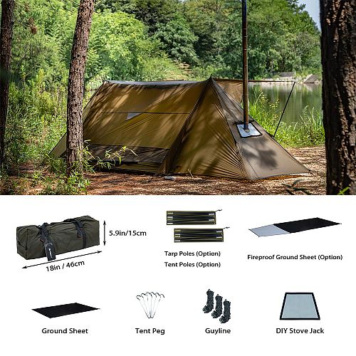【Christmas Offers】STOVEHUT 20 Ultralight Shelter Hot Tent Camping Tent with Stove Jack | POMOLY New Arrival