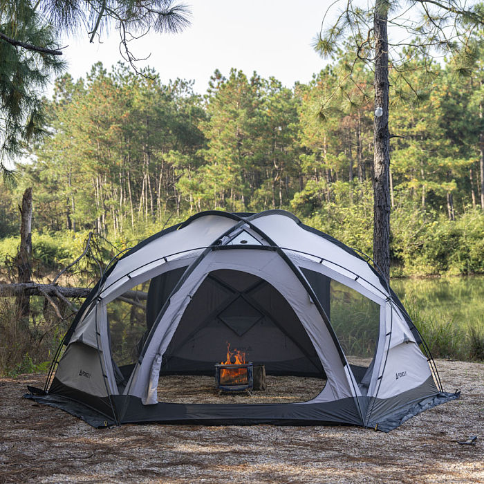 Dome X6 TC | Tetron Cotton Freestanding Camping Hot Tent 4-6P | POMOLY New Arrival 2026