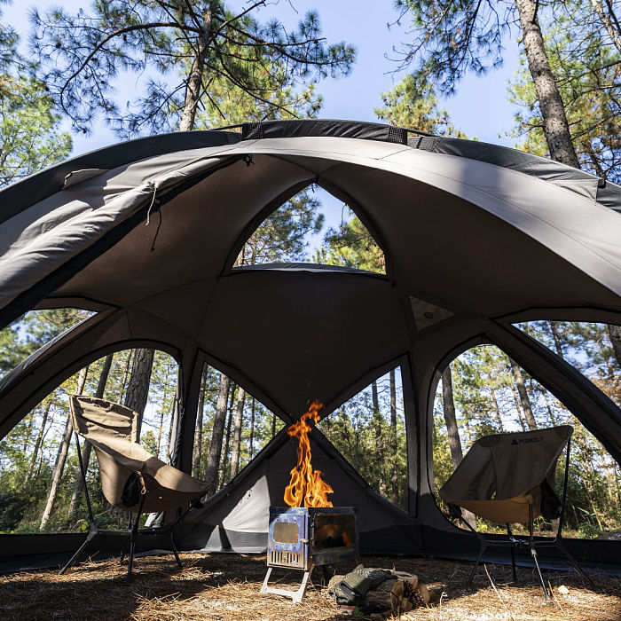 Dome X6 TC | Tetron Cotton Freestanding Camping Hot Tent 4-6P | POMOLY New Arrival 2026