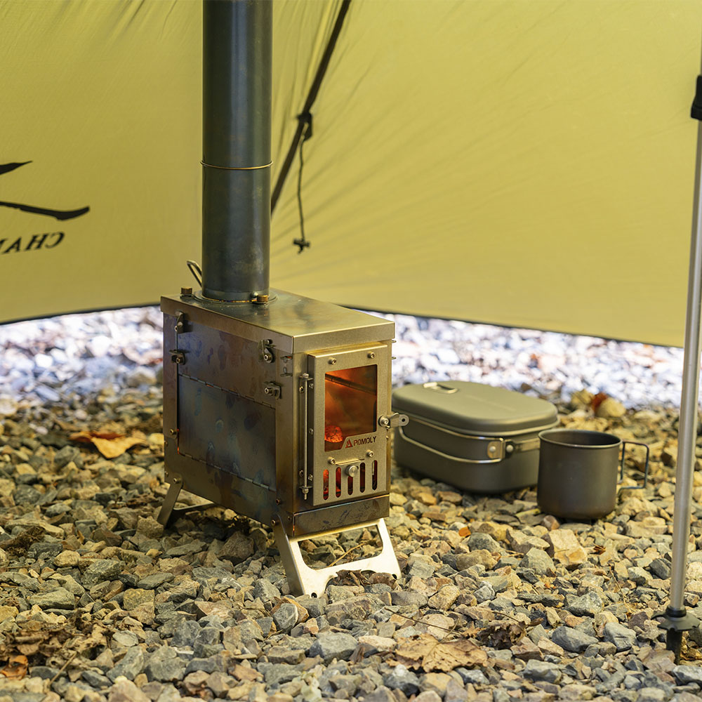p205　チタン　カスタム monolith 42 X-Ti Nano | Double-Fold Titanium Wood Stove | POMOLY New Arrival 2025
