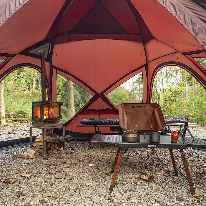 POMOLY Dome X6 Pro | Dome Tent for Camping Family Freestanding Tent Large Round Tent 4-6 Person Hot Tent