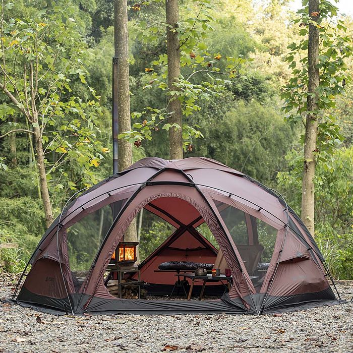 POMOLY Dome X6 Pro | Dome Tent for Camping Family Freestanding Tent Large Round Tent 4-6 Person Hot Tent