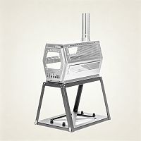 T-Brick Altay Mirror Stove | Fastfold Titanium Tent Wood Stove for