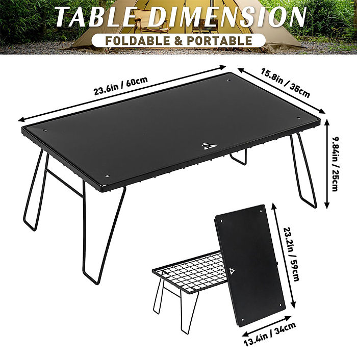 POMOLY Camping Table Foldable Stove Base