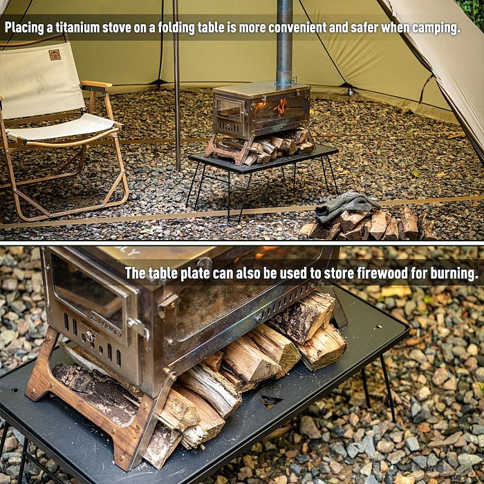 【Limited Deals - US Only】POMOLY Camping Table Foldable Stove Base