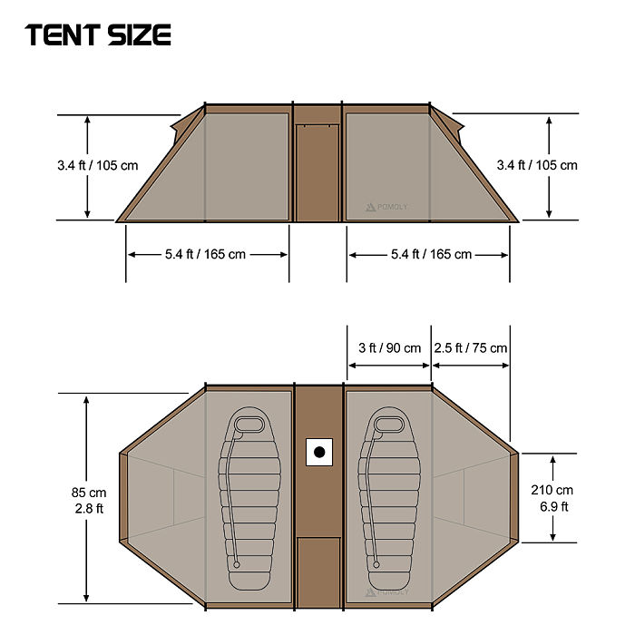 Leona 2 | Camping Tunnel Tent 2P | POMOLY New Arrival 2026