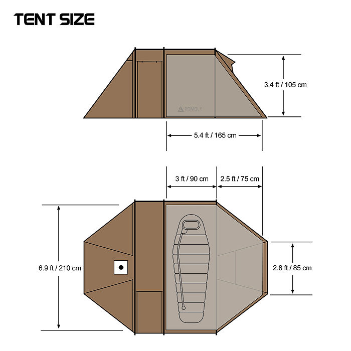 Leona 1 | Camping Tunnel Tent 1P | POMOLY New Arrival 2026
