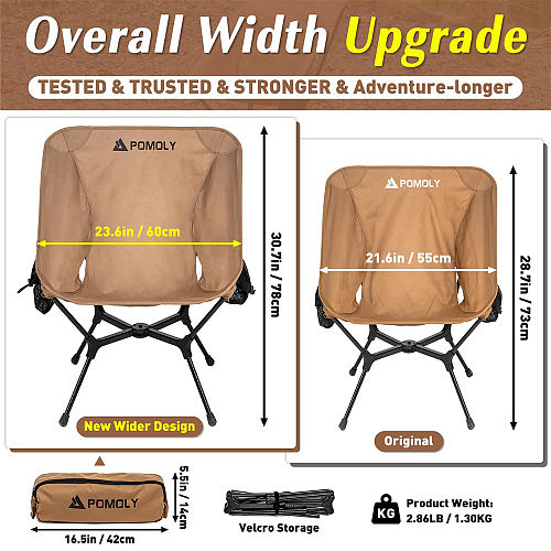 【Limited Deals - US Only】POMOLY Lightweight Camping Chair