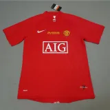 2007-2008 Man Utd home Red Retro soccer jersey (决赛字)
