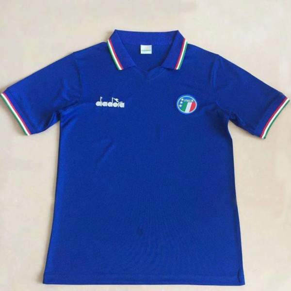 1986 Italy Home Blue Retro Soccer Jersey