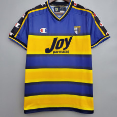2001-2002 Parma Home Retro Soccer Jersey