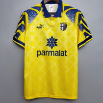 1995-1997 Parma Yellow  Retro Soccer Jersey