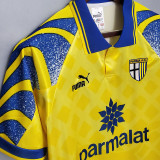 1995-1997 Parma Yellow  Retro Soccer Jersey