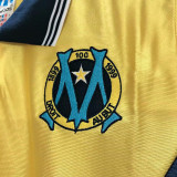 1998-1999 Marseille Away Yellow Retro Soccer Jersey