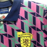 1988-1989 Scotland  Away Retro Soccer Jersey