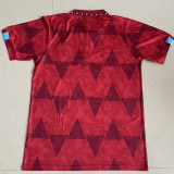 1991 Man City Away Red Retro Soccer Jersey
