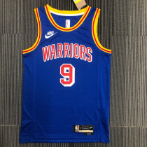 WARRIORS IGUODALA  #9 Blue 75th Anniversary Retro NBA Jersey