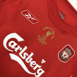 2004-2005 LIV Home Champions Retro Soccer Jersey (前带字)