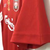 2004-2005 LIV Home Champions Retro Soccer Jersey (前带字)