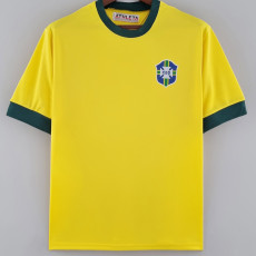 1970 Brazil  Home Retro Soccer Jersey