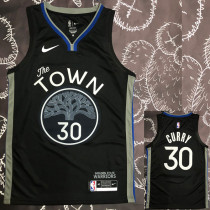 2020 Warriors  CURRY  #30 Black Grey Top Quality Hot Pressing NBA Jersey
