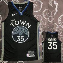 2020 Warriors  DURANT  #35 Black Grey Top Quality Hot Pressing NBA Jersey