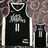 CLIPPERS  WALL #11 Black Top Quality Hot Pressing NBA Jersey