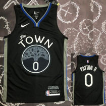 2020 Warriors PAYTON II  #0 Black Grey Top Quality Hot Pressing NBA Jersey