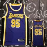 LAKERS TOSCAN  #95 Purple Top Quality Hot Pressing NBA Jersey