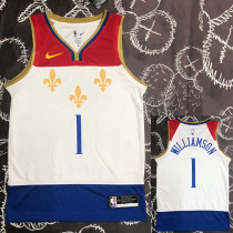 2020 Pelicans WILLIAMSON  #1 White City Edition Top Quality Hot Pressing NBA Jersey