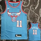 BULLS DEROZAN  #11 Blue Top Quality Hot Pressing NBA Jersey