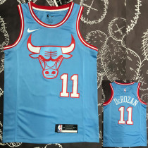 BULLS DEROZAN  #11 Blue Top Quality Hot Pressing NBA Jersey